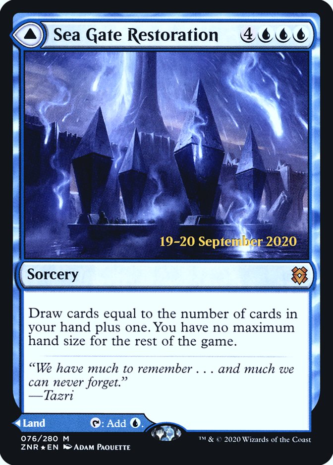 Sea Gate Restoration // Sea Gate, Reborn  [Zendikar Rising Prerelease Promos] - Destination Retro