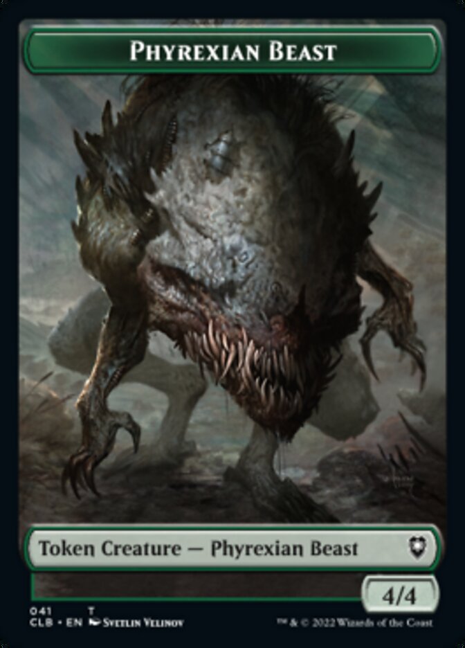 Phyrexian Beast // Wurm Double-sided Token [Commander Legends: Battle for Baldur's Gate Tokens] - Destination Retro