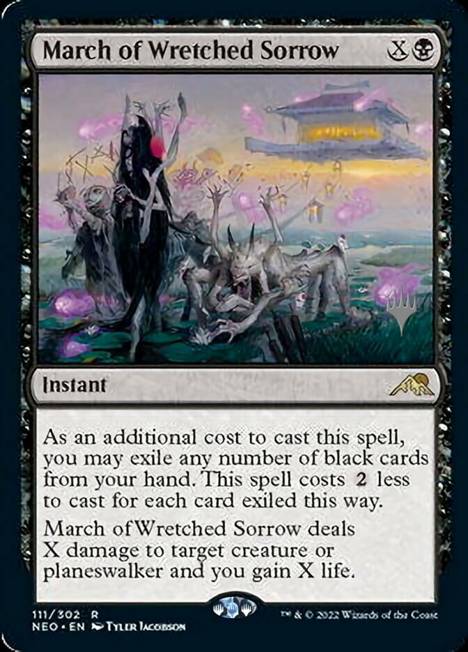 March of Wretched Sorrow (Promo Pack) [Kamigawa: Neon Dynasty Promos] - Destination Retro