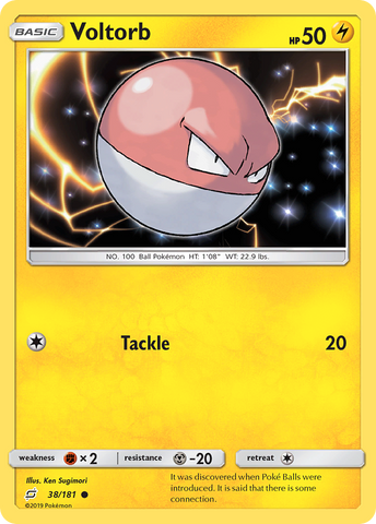 Voltorb (38/181) [Sun & Moon: Team Up] - Destination Retro