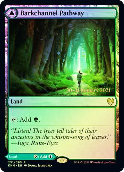 Barkchannel Pathway // Tidechannel Pathway  [Kaldheim Prerelease Promos] - Destination Retro