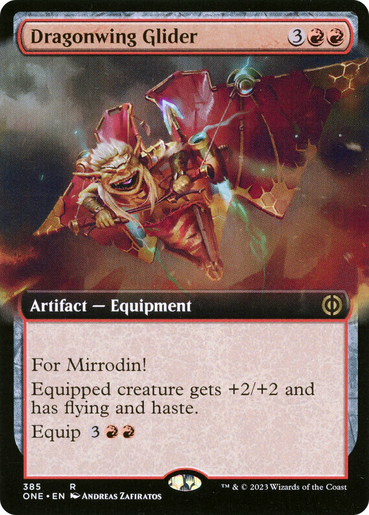 Dragonwing Glider (Extended Art) [Phyrexia: All Will Be One] - Destination Retro