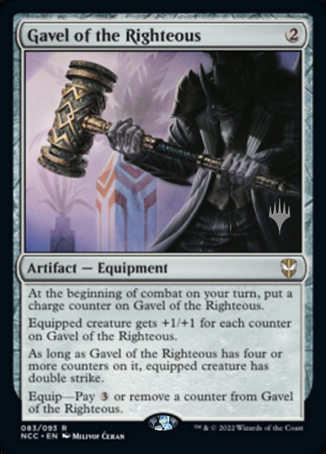 Gavel of the Righteous (Promo Pack) [Streets of New Capenna Commander Promos] - Destination Retro