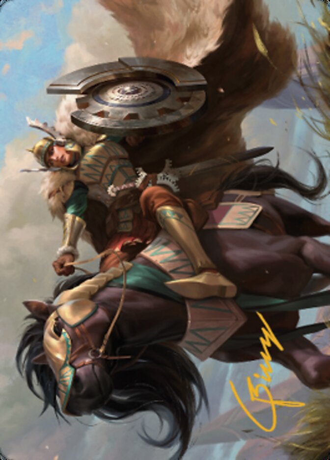 Knight of Dawn's Light Art Card (Gold-Stamped Signature) [Dominaria United Art Series] - Destination Retro