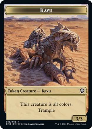 Kavu // Angel Double-sided Token [Dominaria United Commander Tokens] - Destination Retro