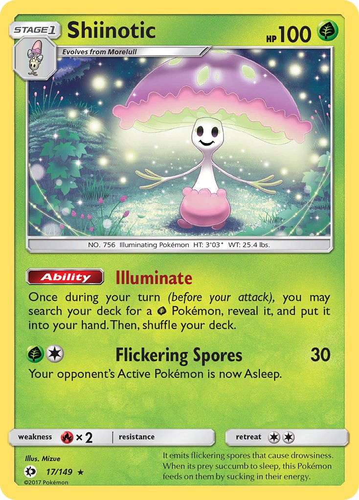 Shiinotic (SM Base Set) (17/149) [Theme Deck Exclusives] - Destination Retro