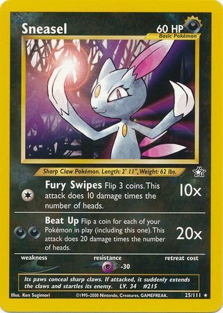 Sneasel (25/111) [Neo Genesis Unlimited] - Destination Retro
