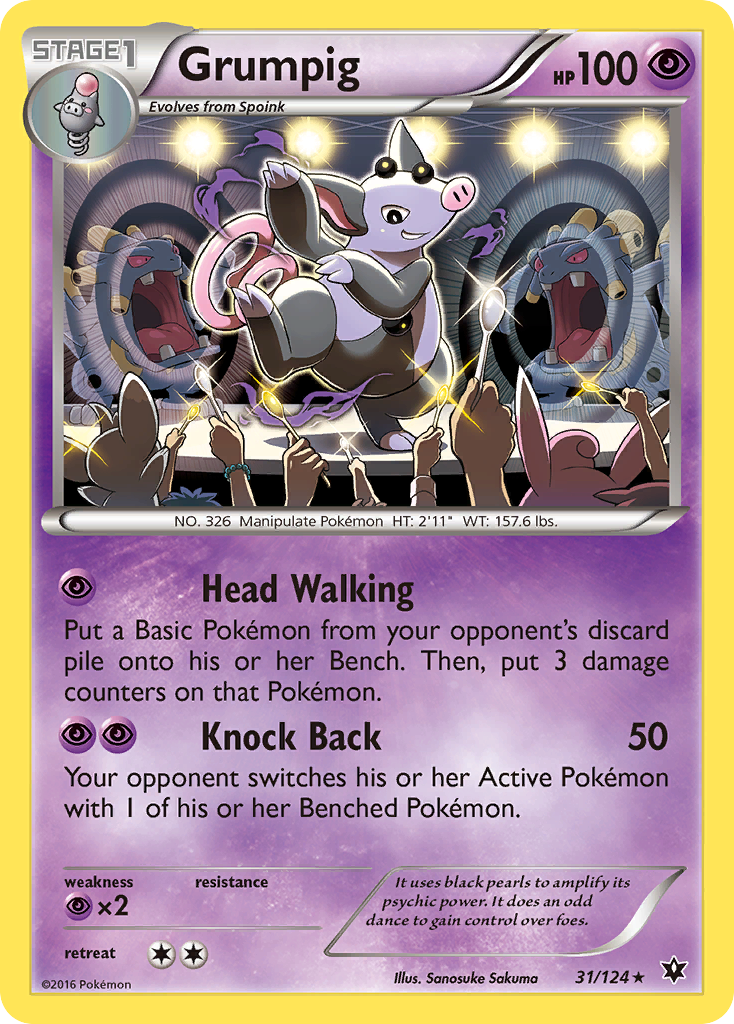 Grumpig (31/124) [XY: Fates Collide] - Destination Retro