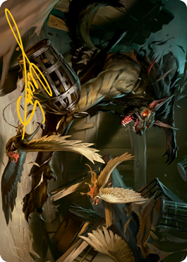 Wing Shredder Art Card (Gold-Stamped Signature) [Innistrad: Midnight Hunt Art Series] - Destination Retro