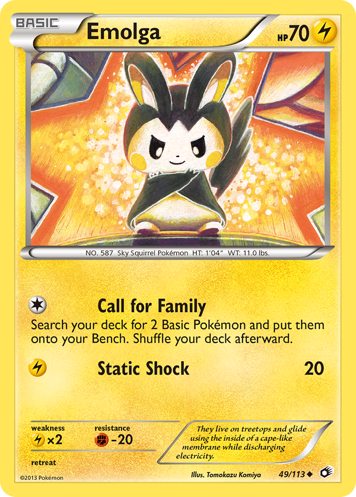 Emolga (49/113) [Black & White: Legendary Treasures] - Destination Retro
