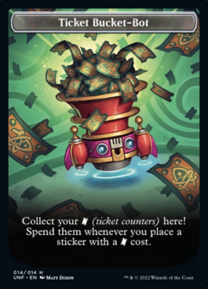 Ticket Bucket-Bot Token [Unfinity Tokens] - Destination Retro