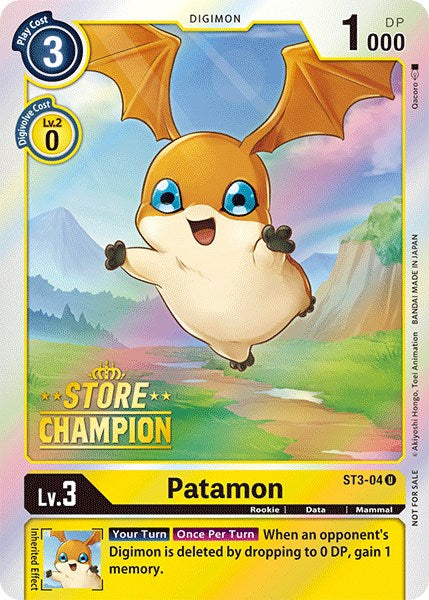 Patamon [ST3-04] (Store Champion) [Starter Deck: Heaven's Yellow Promos] - Destination Retro