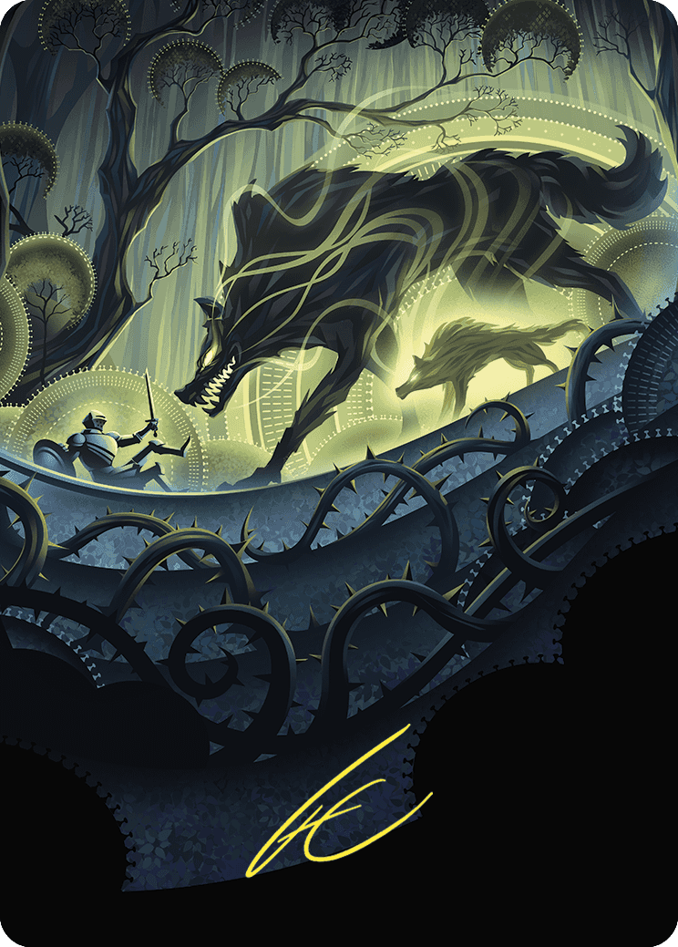 Unnatural Growth Art Card (Gold-Stamped Signature) [Wilds of Eldraine Art Series] - Destination Retro