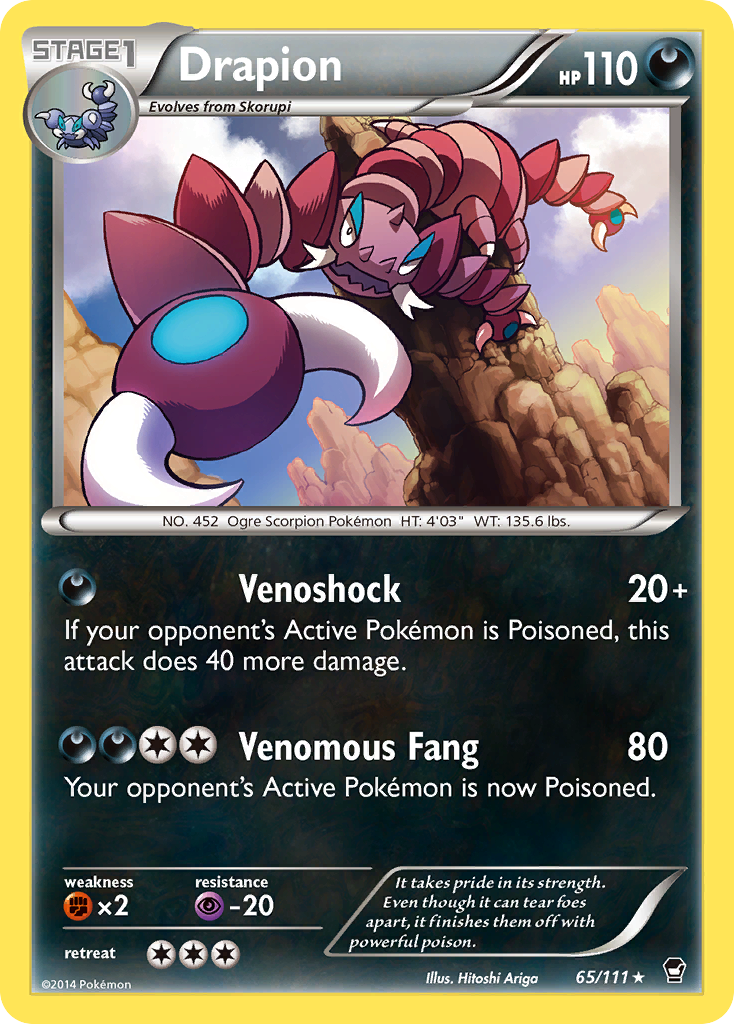 Drapion (65/111) [XY: Furious Fists] - Destination Retro