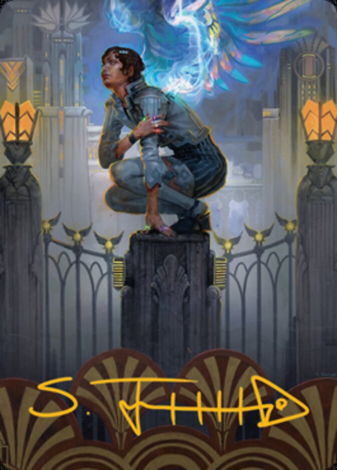 Giada, Font of Hope 2 Art Card (Gold-Stamped Signature) [Streets of New Capenna Art Series] - Destination Retro