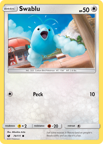 Swablu (79/111) [Sun & Moon: Crimson Invasion] - Destination Retro