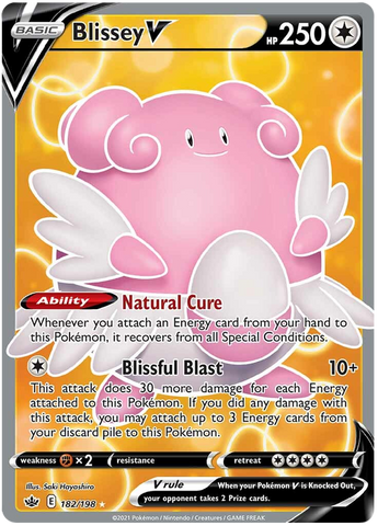 Blissey V (182/198) [Sword & Shield: Chilling Reign] - Destination Retro