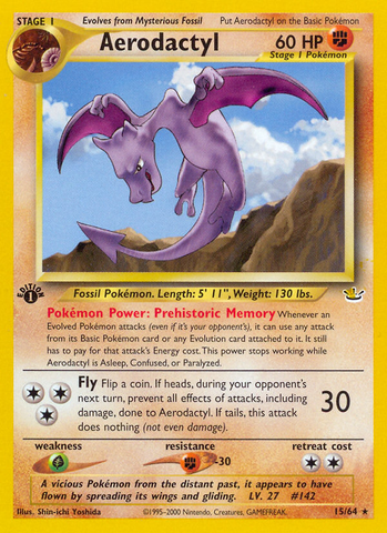 Aerodactyl (15/64) [Neo Revelation 1st Edition] - Destination Retro