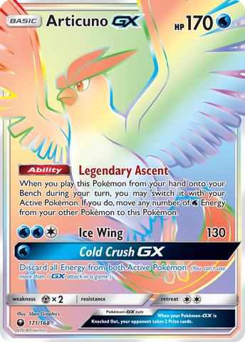 Articuno GX (171/168) [Sun & Moon: Celestial Storm] - Destination Retro