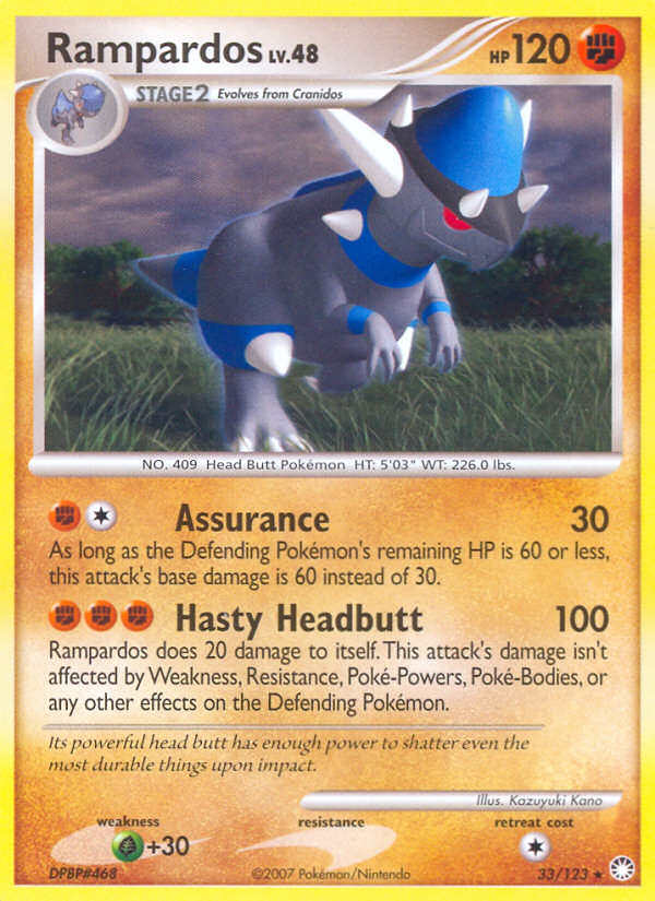 Rampardos (33/123) [Diamond & Pearl: Mysterious Treasures] - Destination Retro