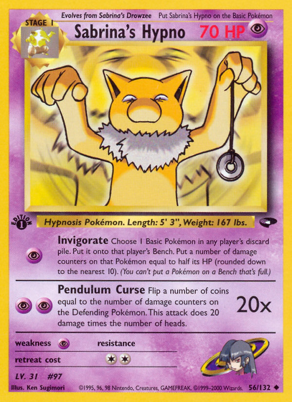 Sabrina's Hypno (56/132) [Gym Challenge 1st Edition] - Destination Retro