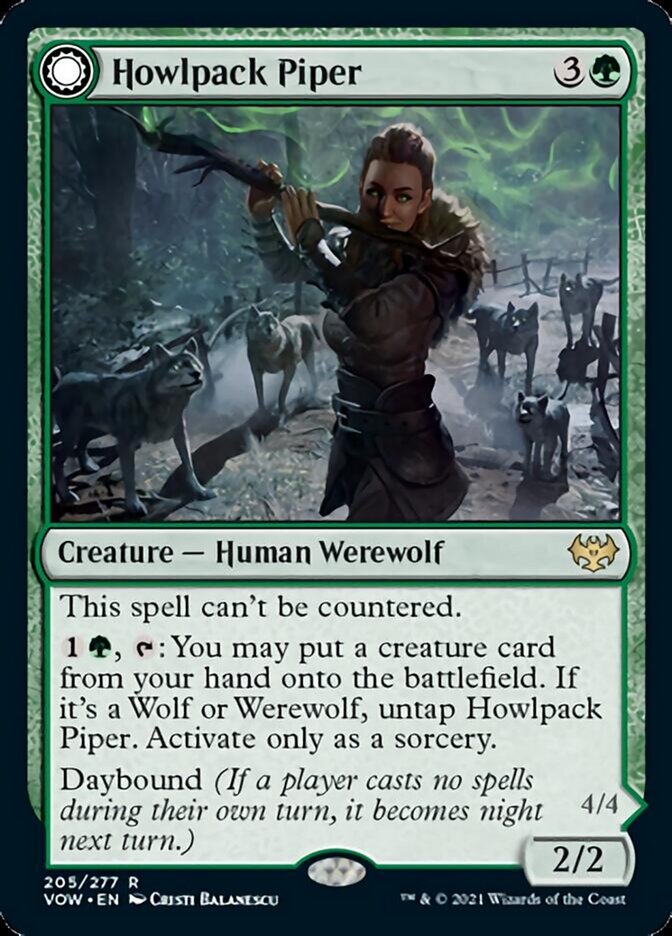 Howlpack Piper // Wildsong Howler [Innistrad: Crimson Vow] - Destination Retro