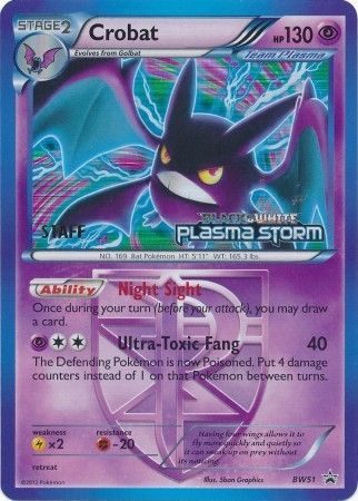 Crobat Team Plasma (BW51) (Staff Prerelease Promo) [Black & White: Black Star Promos] - Destination Retro