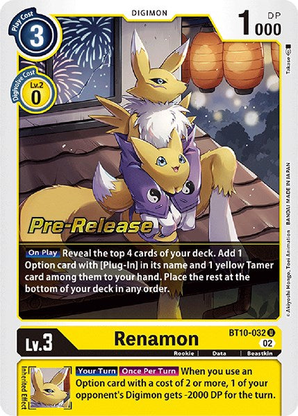 Renamon [BT10-032] [Xros Encounter Pre-Release Cards] - Destination Retro