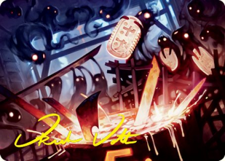 Smoke Spirits' Aid Art Card (Gold-Stamped Signature) [Kamigawa: Neon Dynasty Art Series] - Destination Retro