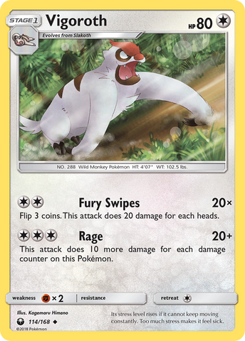 Vigoroth (114/168) [Sun & Moon: Celestial Storm] - Destination Retro