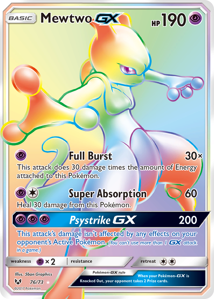 Mewtwo GX (76/73) [Sun & Moon: Shining Legends] - Destination Retro
