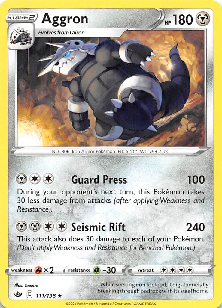 Aggron (111/198) [Sword & Shield: Chilling Reign] - Destination Retro