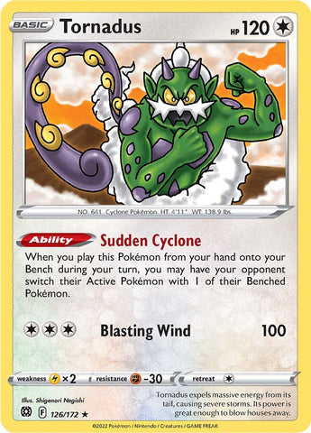 Tornadus (126/172) [Sword & Shield: Brilliant Stars] - Destination Retro