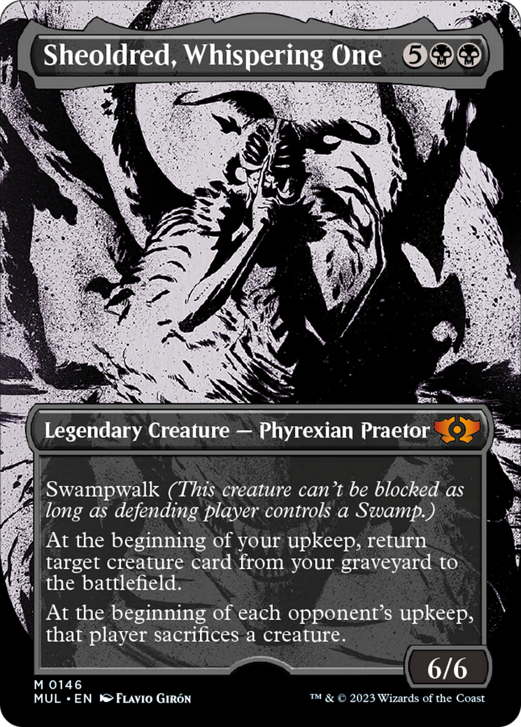 Sheoldred, Whispering One (Halo Foil) [Multiverse Legends] - Destination Retro