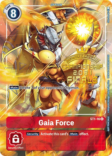 Gaia Force [ST1-16] (2021 Championship Finals Tamer's Evolution Pack) [Starter Deck: Gaia Red Promos] - Destination Retro