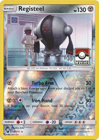 Registeel (68/111) (League Promo) [Sun & Moon: Crimson Invasion] - Destination Retro