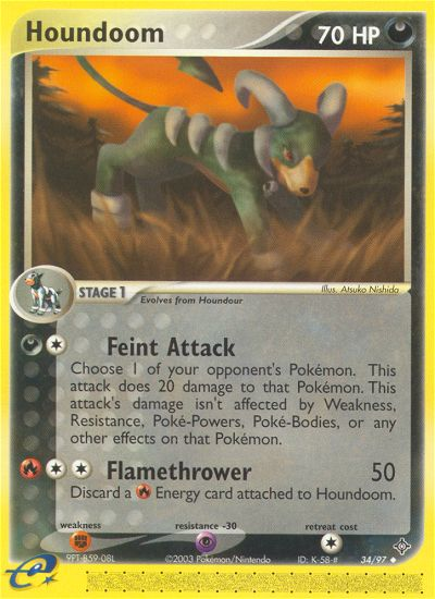 Houndoom (34/97) [EX: Dragon] - Destination Retro