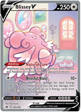 Blissey V (183/198) [Sword & Shield: Chilling Reign] - Destination Retro