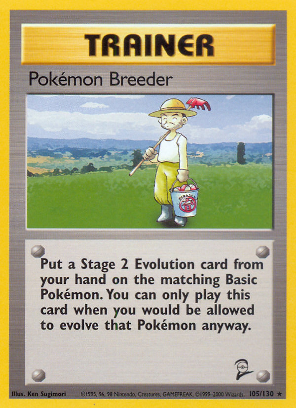 Pokemon Breeder (105/130) [Base Set 2] - Destination Retro