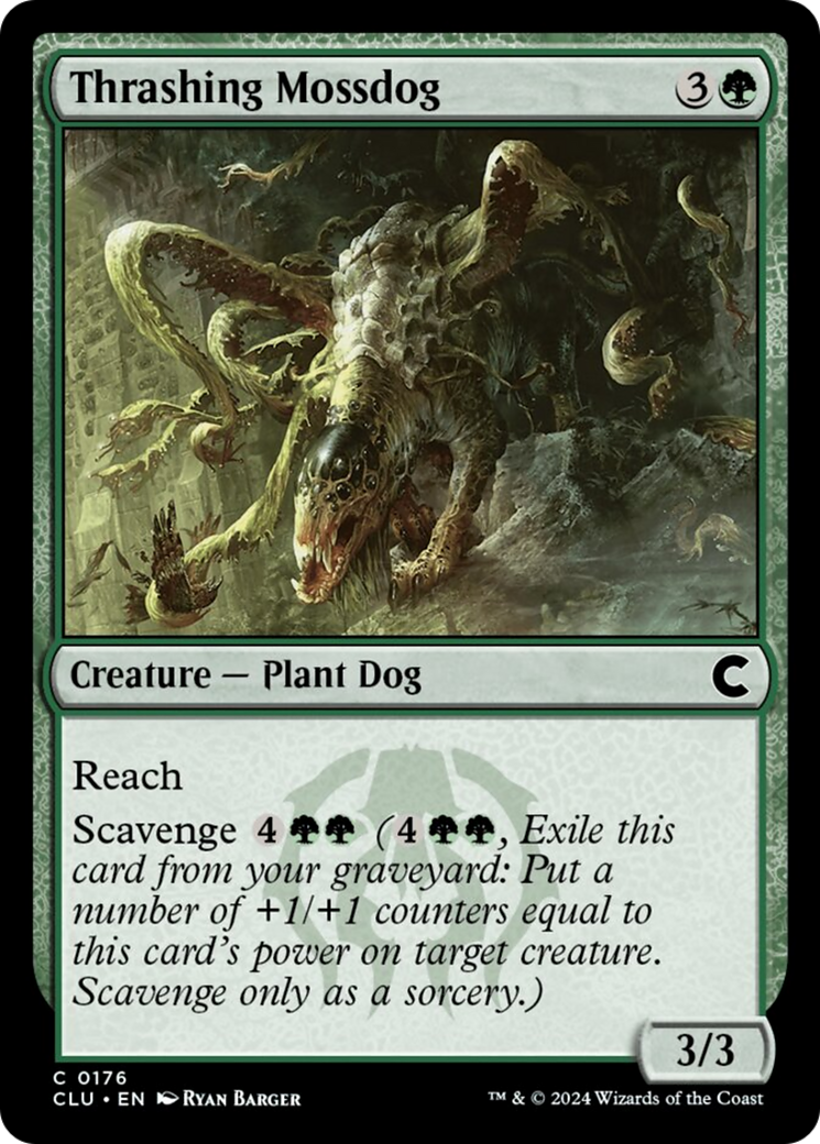 Thrashing Mossdog [Ravnica: Clue Edition] - Destination Retro