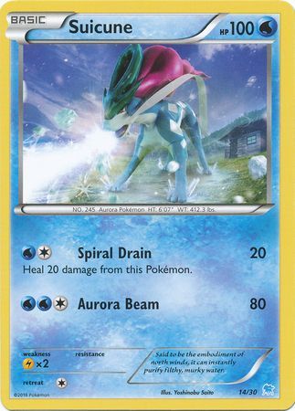 Suicune (14/30) [XY: Trainer Kit - Pikachu Libre & Suicune] - Destination Retro