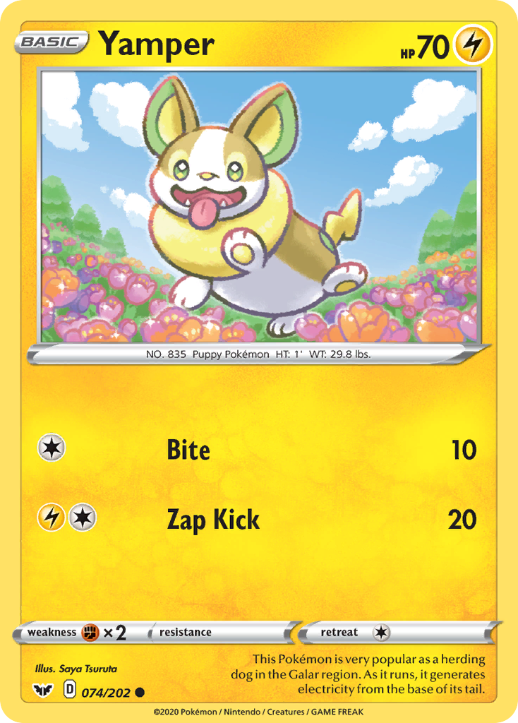 Yamper (74/202) [Sword & Shield: Base Set] - Destination Retro