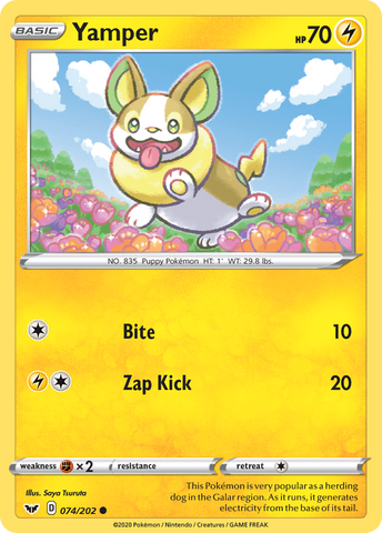 Yamper (74/202) [Sword & Shield: Base Set] - Destination Retro