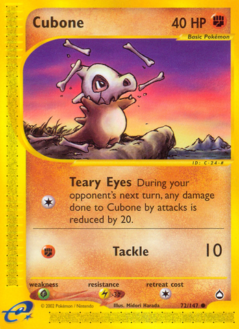 Cubone (72/147) [Aquapolis] - Destination Retro