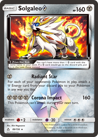 Solgaleo (89/156) (Prism Star) [Sun & Moon: Ultra Prism] - Destination Retro