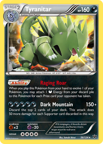 Tyranitar (56/124) [XY: Fates Collide] - Destination Retro