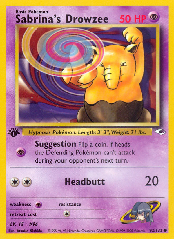 Sabrina's Drowzee (92/132) [Gym Heroes 1st Edition] - Destination Retro
