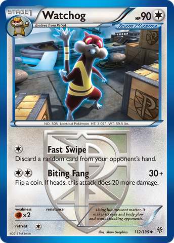 Watchog (112/135) [Black & White: Plasma Storm] - Destination Retro