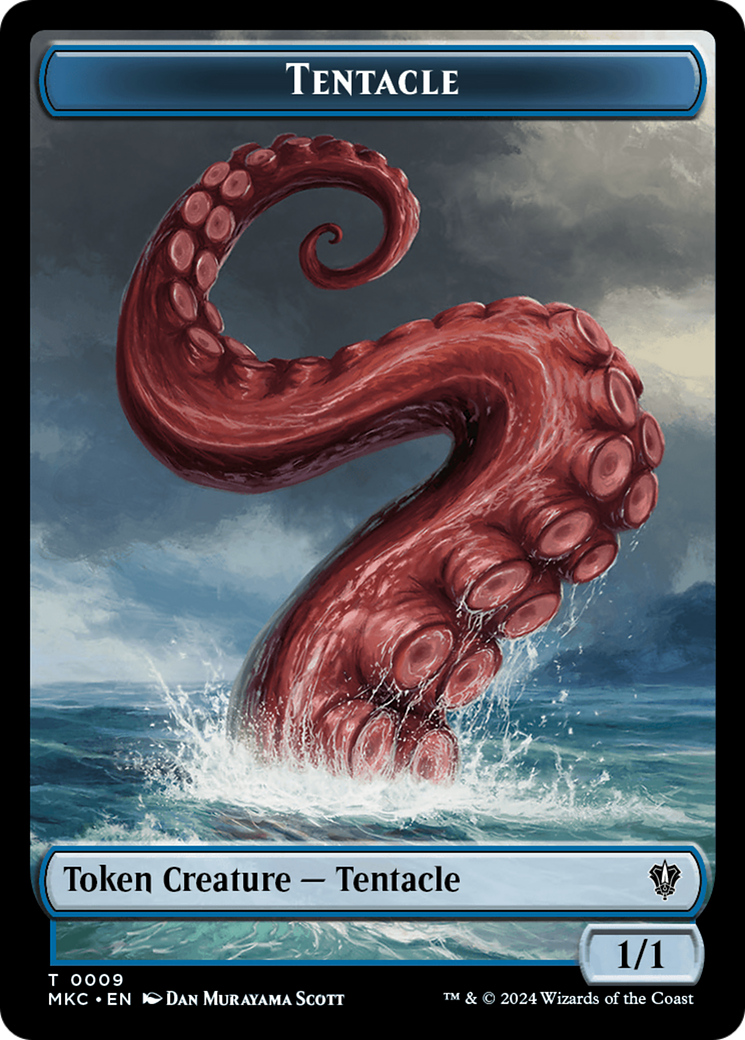 Tentacle // Koma's Coil Double-Sided Token [Murders at Karlov Manor Commander Tokens] - Destination Retro