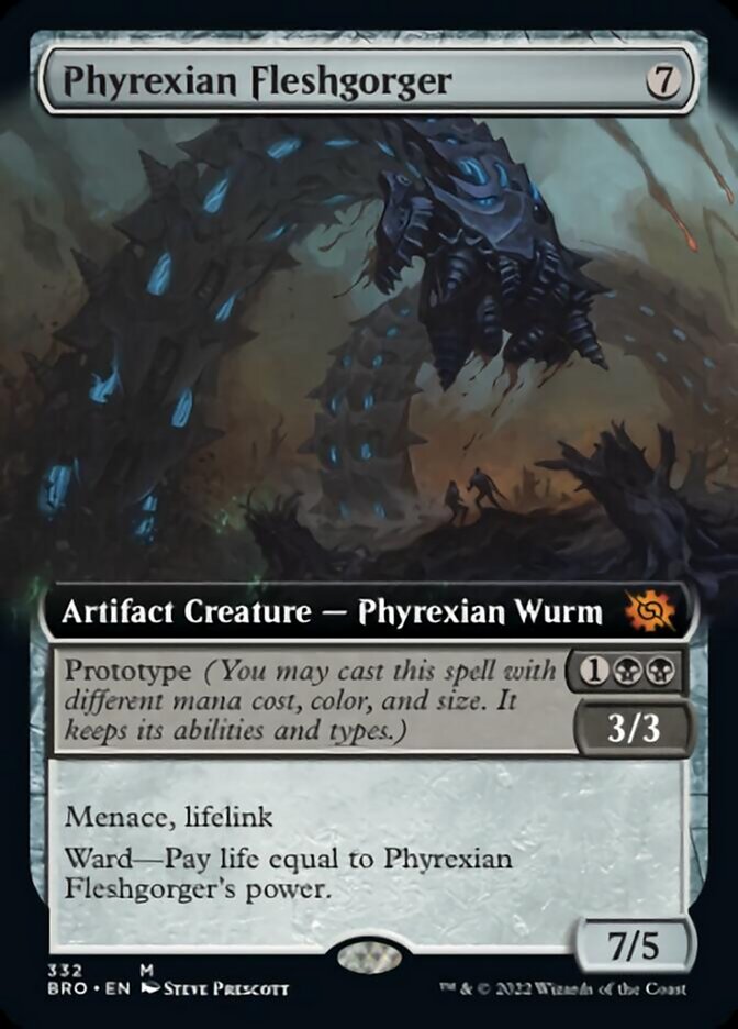 Phyrexian Fleshgorger (Extended Art) [The Brothers' War] - Destination Retro